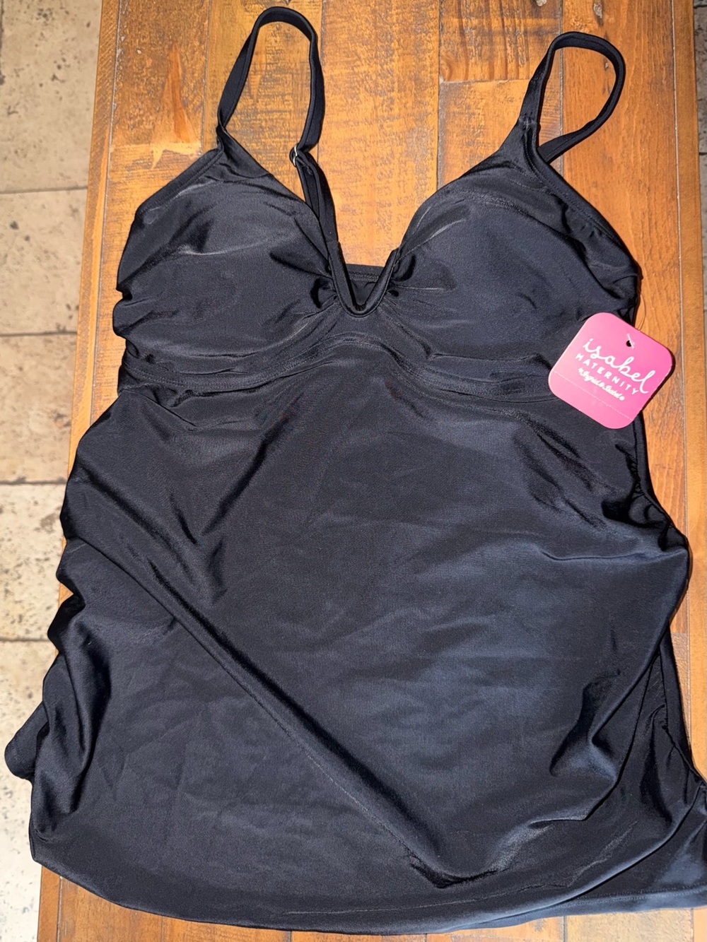 Maternity Black Swim Tank Top